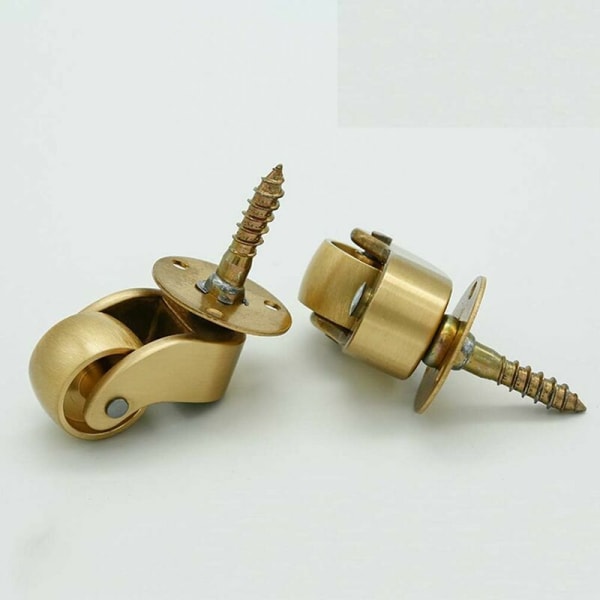 Rullhjul 4X Swivel Casters, Mässingsmöbler Casters, Transport Cas