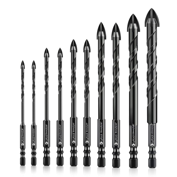 Glass Drill Bits, Tile Drill Bits, 10 Pieces Glass Drill Bits, Gl