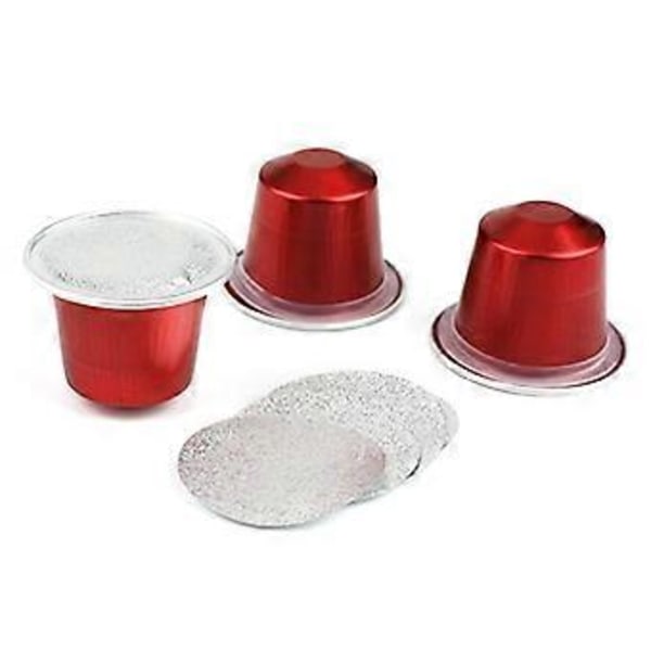 100 st Kaffekapslar Engångs Kaffepods Tomma Aluminiumfolie Kaffekapslar Med Lock Kaffeutrustning Kaffebryggare Verktyg  Himmelsblå Sky Blue
