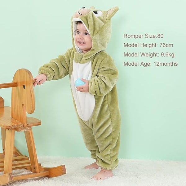 Egnet for høyde 100 cm Baby Onesies Animal Pyjamas Jumpsuit Ro