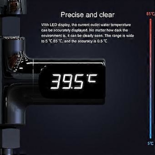 Vandtermometer i realtid med LED digitalt display, vandtæt måler til babypleje