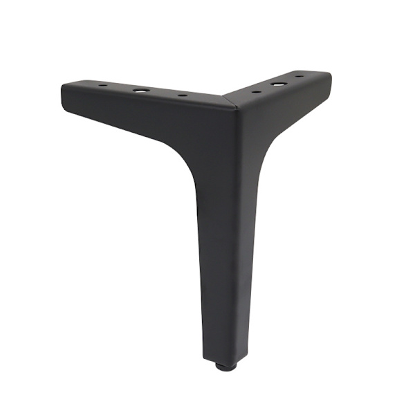 (svart) 10 cm Set med 4 metalliska sofaben, moderna möbelben