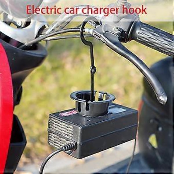 1/2/4 stk. Elektriske cykler Opladningsenhed Krog Scooter Opladningskabel Organisatorer Elcykler Opladningsenhed Ophæng Nem at bruge 2 pack