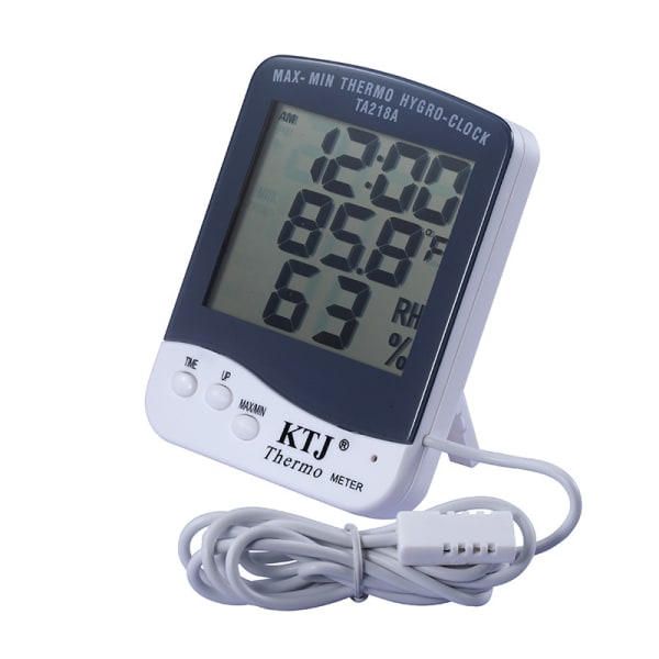 Digital termometer med två sensorer för inomhus- och utomhusbruk,