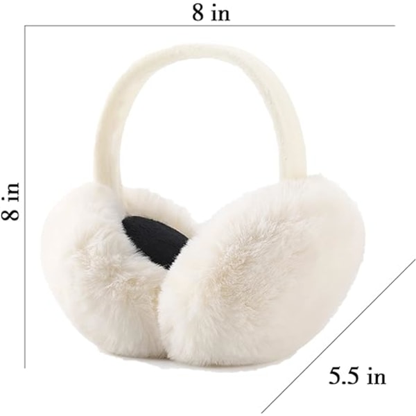 Öronmuffar för kvinnor vintertillbehör plysch fluffig hopfällbar term