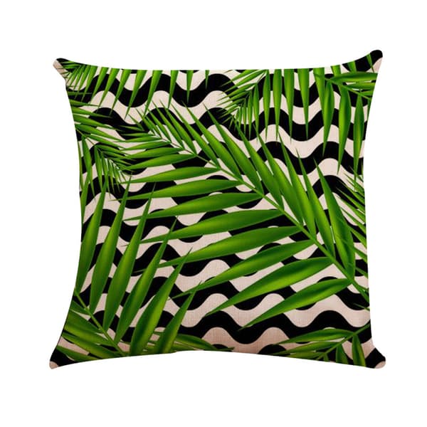 Sæt med 9 pudebetræk 45x45cm grønne linned pudebetræk til Deco