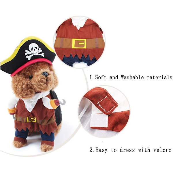 （S)Lemmikki Koirapuku Pirates of The Caribbean -tyyli Kissa-asut