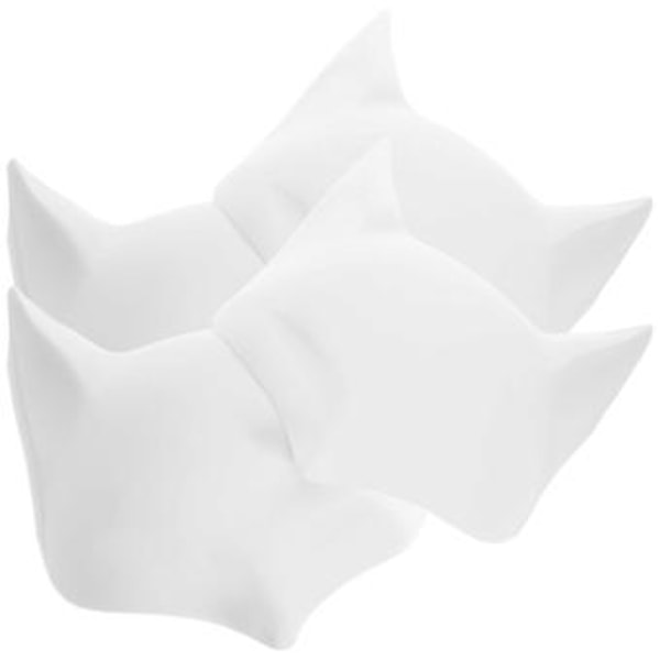 4 st Rävmasker Teater Halloweenmasker Målningsbara Tomma Masker för Klassrumsaktiviteter