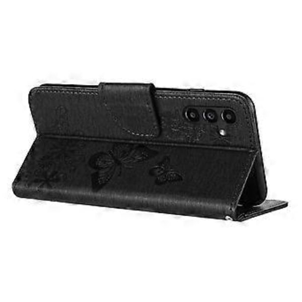 Fodral för Samsung Galaxy A05s 4G, Folio PU Läder Fjärilar Blomma Mobilskal Style G