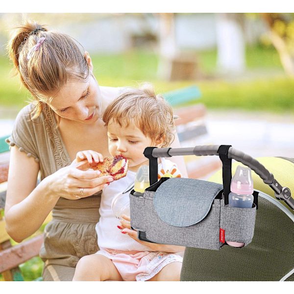 Baby Buggy Organizer Vagn Barnvagn Mugghållare Väskor Mamma Väska Uni