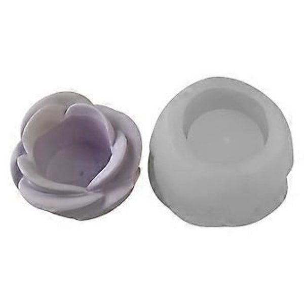 3D Rose Lysestage Silikoneform Lysestageform Blomsterformet Lysestagebaseforme DIY Ornamenter Boligdekorationer Section 2
