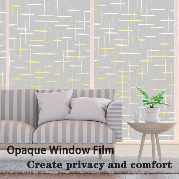 (Cross Pattern) (30×200cm)Finnez Window Film Privacy and Light P