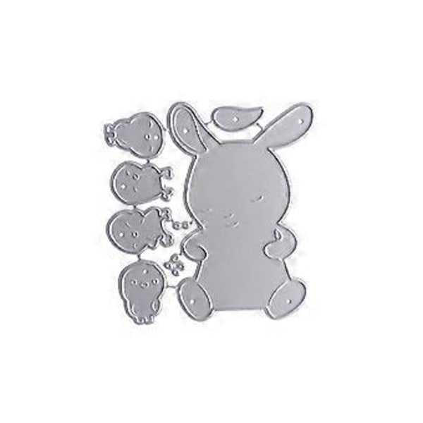 Kaniner Form Skärande Dies Kolstål Die Cut Scrapbooking Präglingsstenciler för Scrapbooking Korttillverkning Förpackning