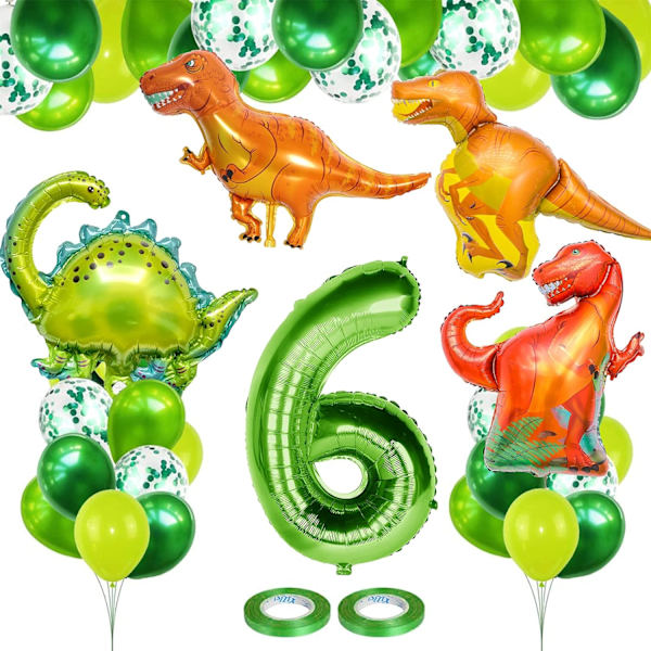 4 års fødselsdag Dino-balloner, 100 cm kæmpe talballon 4, Bi