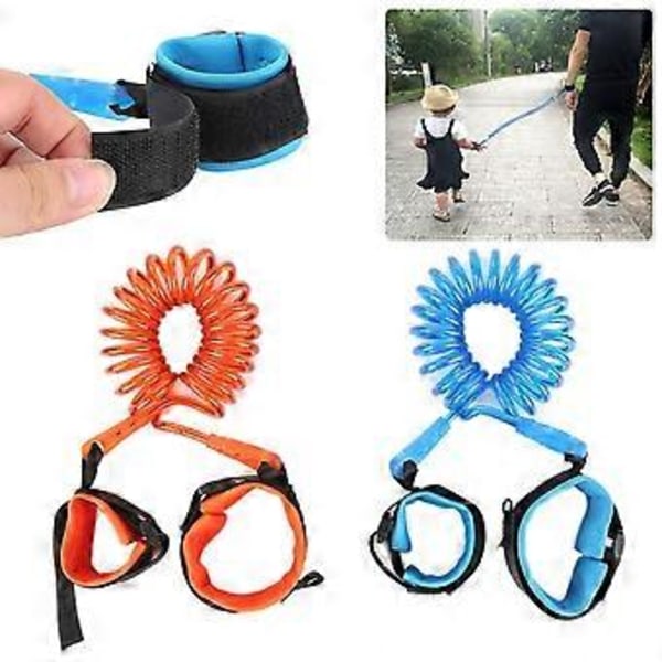 Baby Sikkerhed Anti-Tabt Armbånd Børn Anti-Tabt Bælte Trækreb 2M B01 blue