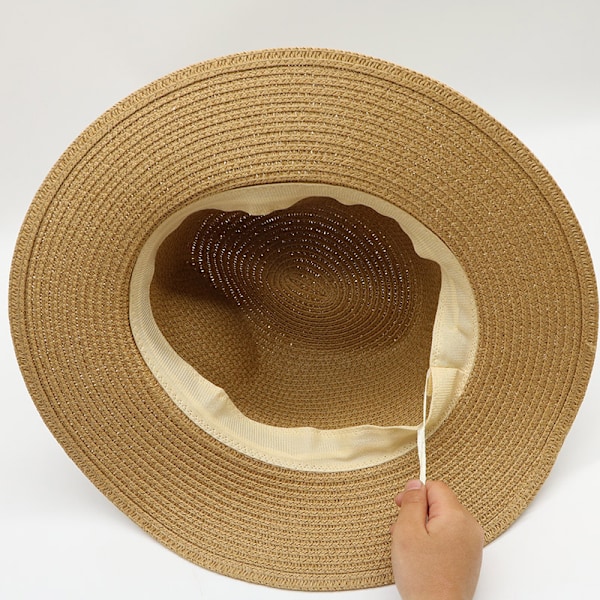 Panama Halmhatte til Kvinder Sommer Strand Solhat Bredbremmet Fedora