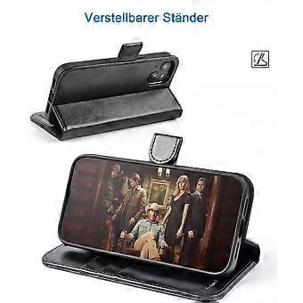 iPhone 13 Kotelo [Irrotettava magneettinen kotelo] [Langaton lataus] [Premium PU-nahka] [Korttipaikka] Puhelinkotelo Suojakotelo Lompakkokotelo Yhteensopiva iPhonelle