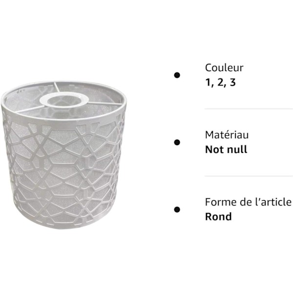 Metallisk Lampskärm, Rund Dekorativ Lampskärm, Modern Järnlampa