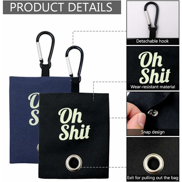 2 Farver Poop Bag Dispenser, Bærbar Snoreholder, Med Metal Klips