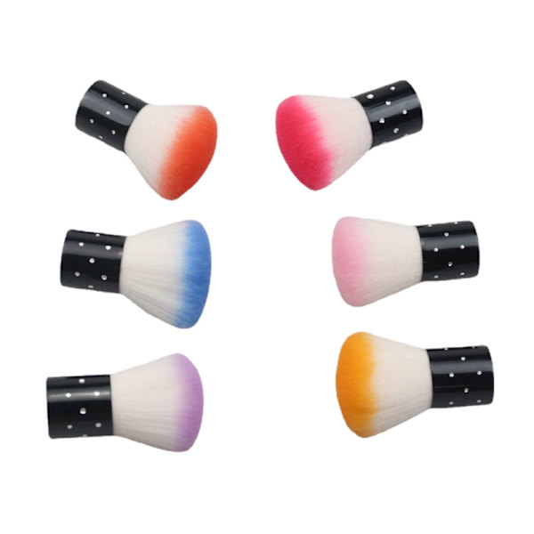 Nagelkonst dammborste, Nagelkonst mjuka nagelrengöringsborstar 6PCS