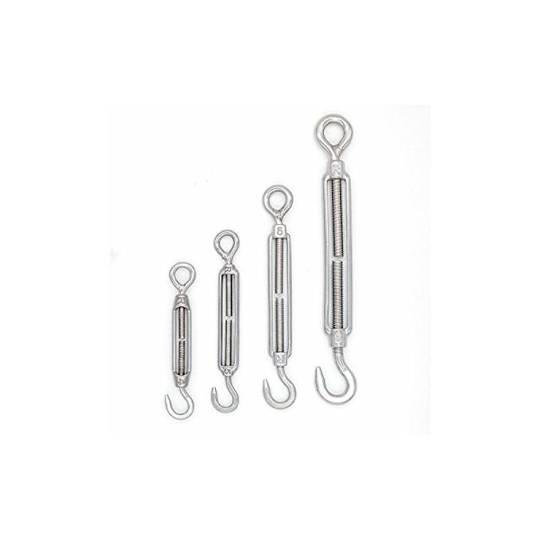 M6 304 Rostfritt Stål Haka och Öga Spännskruv - 5-pack