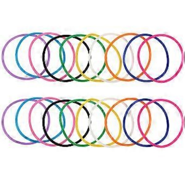 20 st Elastiska Jelly Armband Stretch Silikonarmband DIY Handledsberlocker Stilfulla Silikonarmband (Blandade Färger)