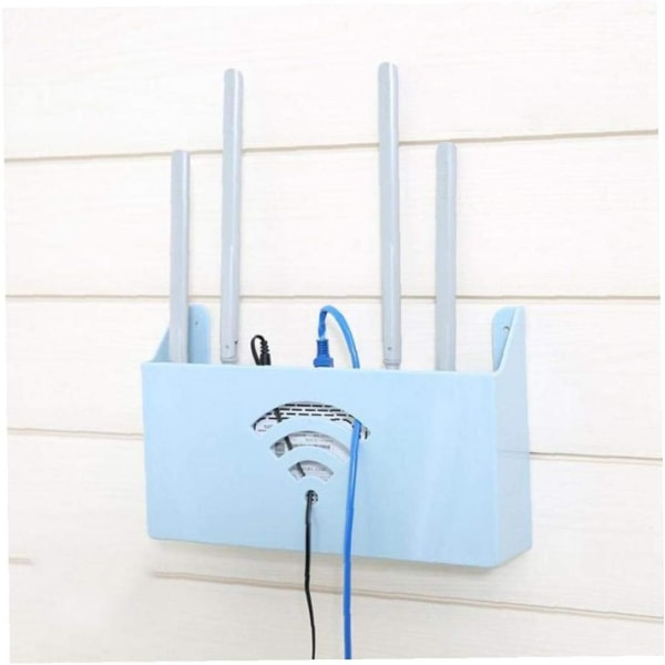 1 st Blå Väggmonterad WiFi Router Förvaringslådor Liten Storlek Router