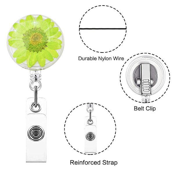 3PCS (turkos, sjöblå, röd) ID-märkesklämma PVC Retractable L