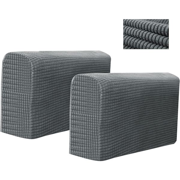 (Lysegrå)  2 stk. Sofa armlæn covers, stol armlæn beskyttere str