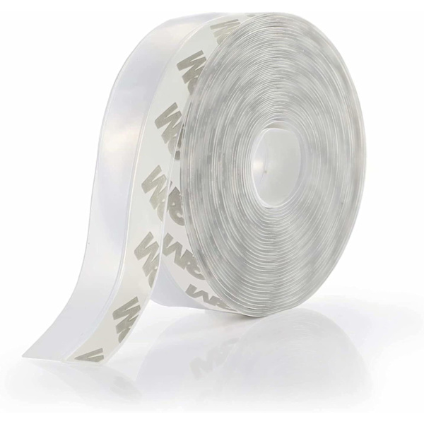 16 Fots Silikon Tätningsremsa, (Transparent, 45MM) Dörrvädersremsa
