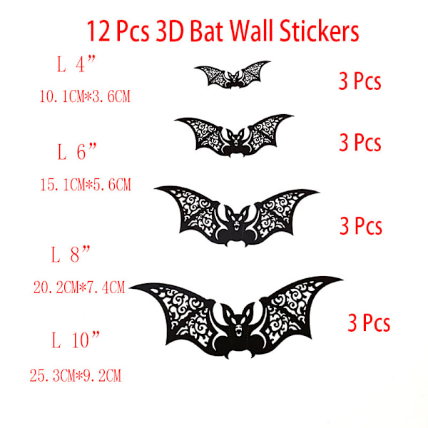 Halloween hulbat 3D stereo sort flagermus spøgelsesfestival fest sce