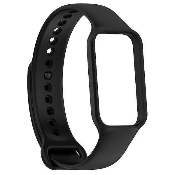 Ny silikonrem Kompatibel Xiaomi Redmi Smart Band 2 Kompatibel Rem Urrem Kompatibel Redmi Band. Midnattssvart.