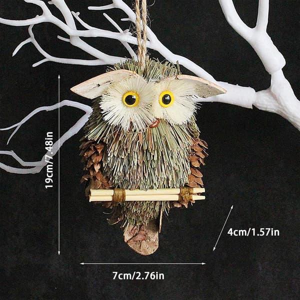 Uggla Hänge Macrame Väggdekor Vävda Uggla Jul Dekoration Cra