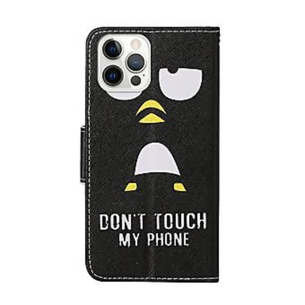 Farvet Tegne Etui til iPhone 12 Pro Max Penguin