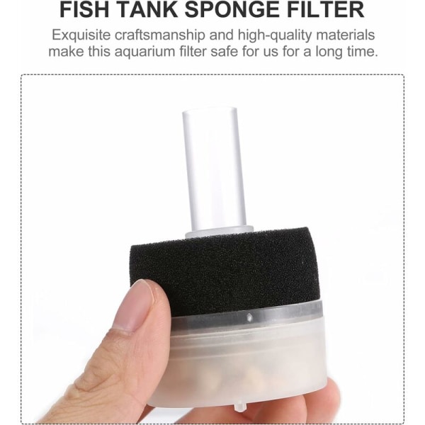 Akvariebiokjemisk svampfilter Mini fisketank Bio svampfilter 7.5X5cm 3 stykker