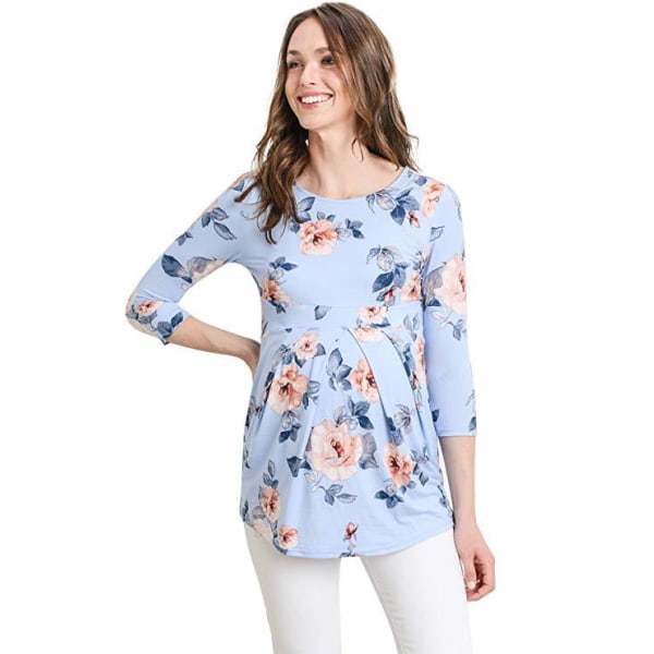 Kvinners Maternity topp Peplum bluse med frontplissé for graviditet