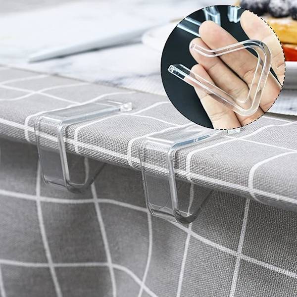 24 stycken plastduksklämmor, duksklämmor, transparenta