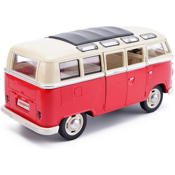 Miniatyyrikouluauto, leluauto, jossa valot, äänet ja ovi
