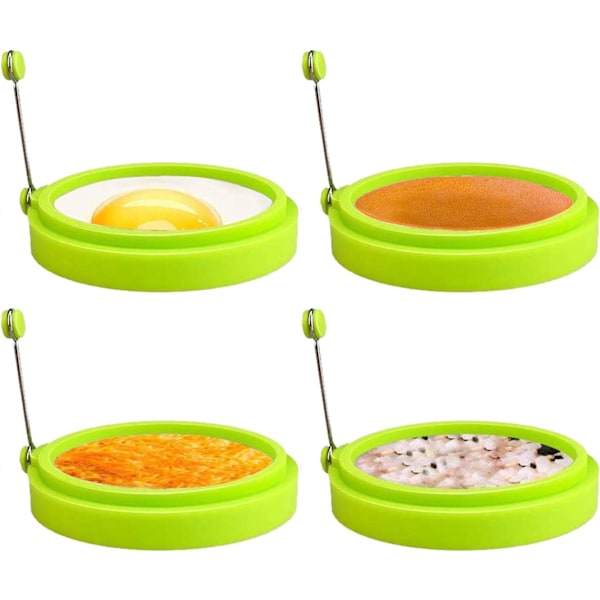 Äggringar i silikon, 10 cm, livsmedelssäkra, non-stick beläggning, stekta ägg