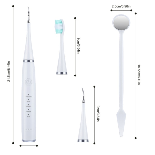 Elektrisk tannbørstesett, Oppladbar Sonic Elektrisk tannbørste m