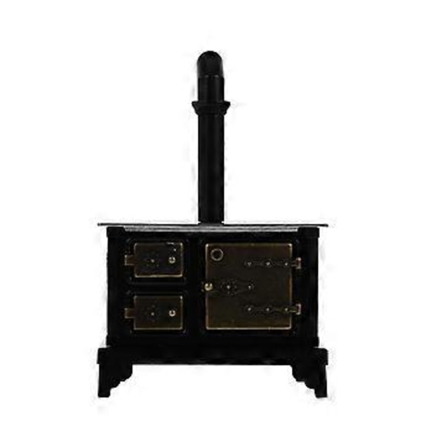 Søtt Minihus Lang Skorstein Jern Peis Modell Minihus Møbler Ornament