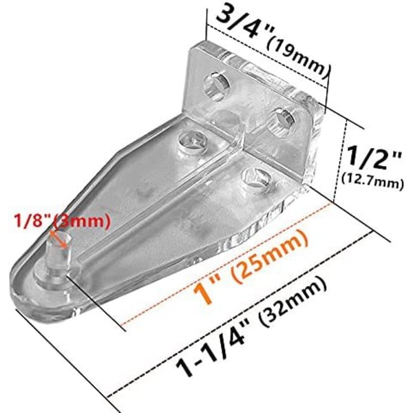 12 stk Hold Down Brakett for 1\" Mini Persienner Bunn Skinne Hold Klips