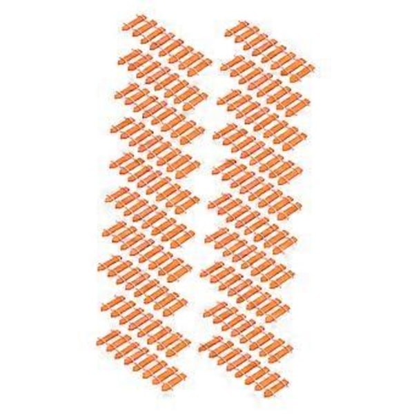 20 st Miniatyr Böjbara Små Staket för Hemträdgård Växtkruka DIY Projekt Mikro Landskapsarkitektur Orange