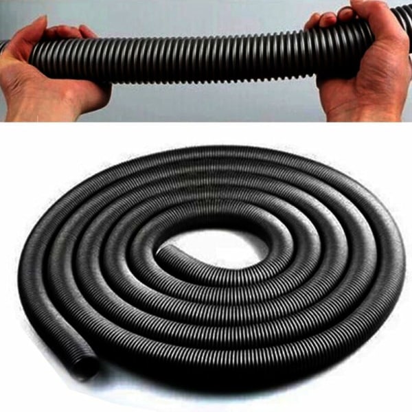 3 meter dammsugarslang, 32mm flexibel slang för dammsugare, svart