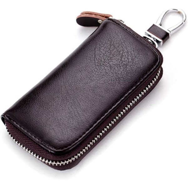 Lædernøgletaske, vintage nøgleetui nøglering Beskyttende nøgleetui C