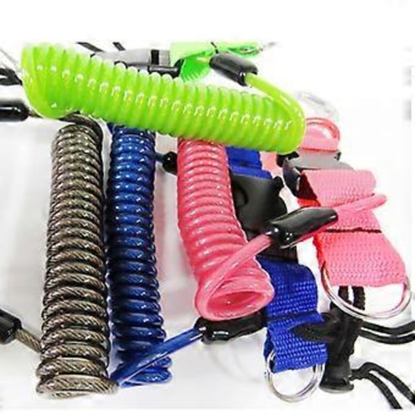 Undervannsdykking Scuba Snappy Coil Kamera Lys Lommelykt Lanyard Klips Spenne Stropp Rosa