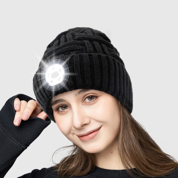 LED Beanie Hatt med ljus - Strumpstoppare för män presenthuvud