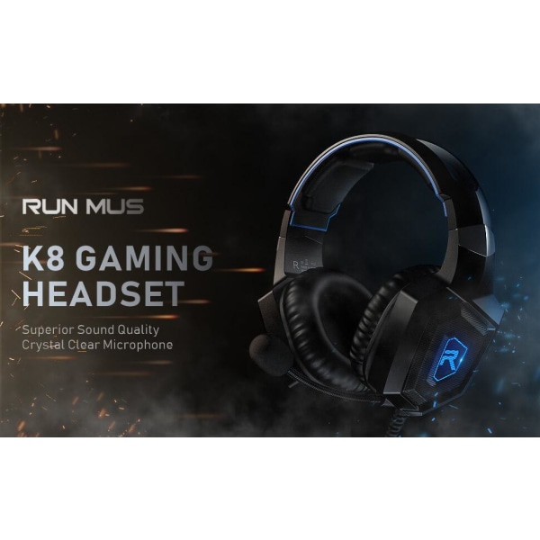 Spelheadset med mikrofon, Spelhörlurar för PS4 Xbox One