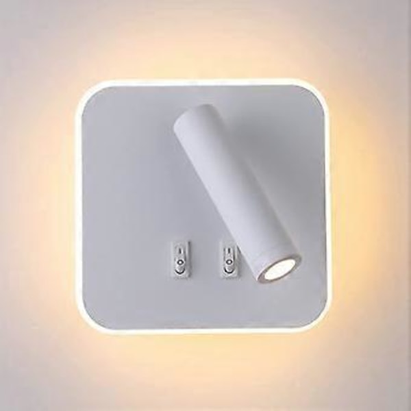 Sängbordslampor LED Vägglampa Inomhus Hotell Vägglampor Säng Korridor Vägglampa med Strömbrytare (style1527)