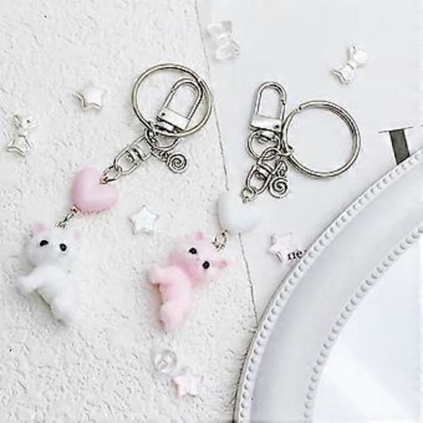 Sarjakuva Puhelinkoru Muoti Avaimenperä Koriste Ainutlaatuinen 3D Eläin Avaimenperä Laukku Asuste Sopii Moniin Tilaisuuksiin Harmaa Gray A
